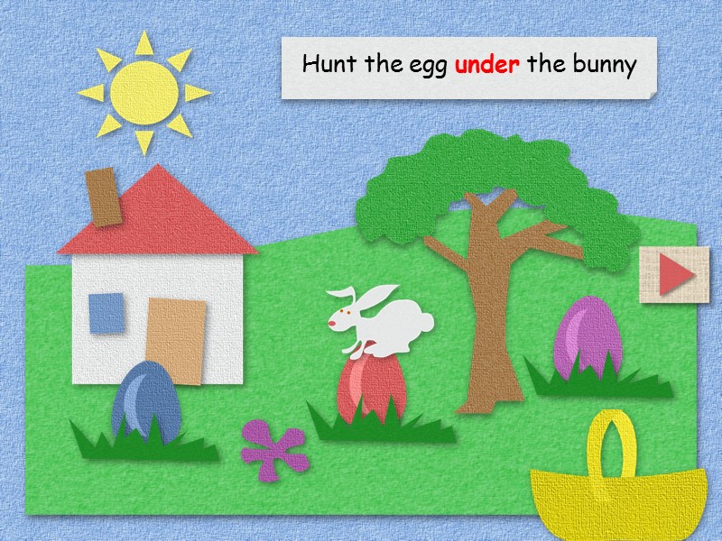 Hunt the egg under the bunny
